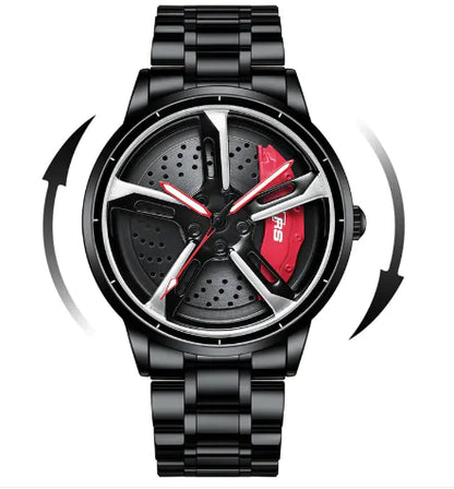 The Watch That Makes a Difference: Tire Design and Genuine Leather for Men. 🏍️🚗