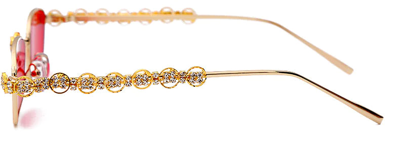 Gafas Cuadradas con Marco de Metal de Lujo