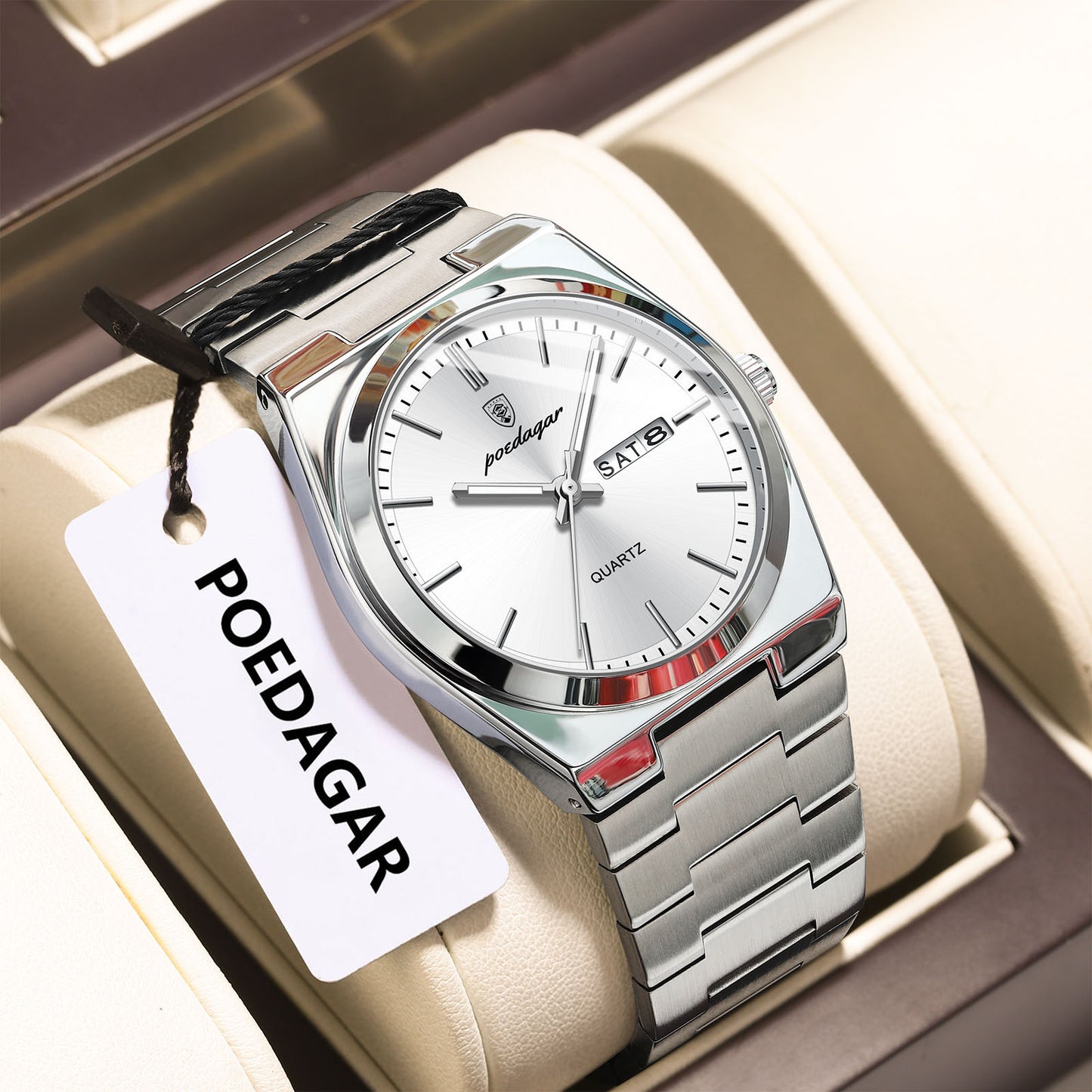 Reloj de Cuarzo POEDAGAR para Hombre | Impermeable y Luminoso