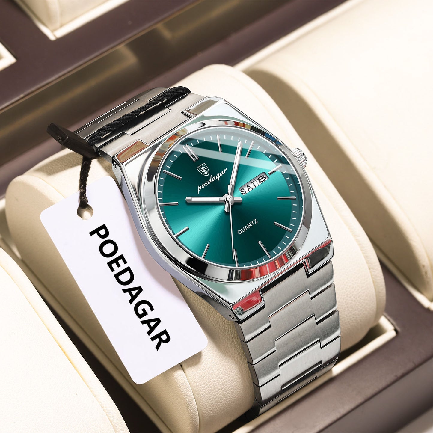 Reloj de Cuarzo POEDAGAR para Hombre | Impermeable y Luminoso