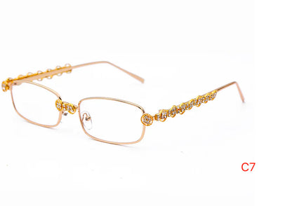 Gafas Cuadradas con Marco de Metal de Lujo