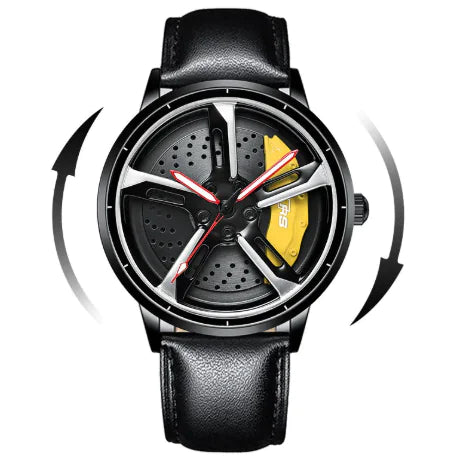The Watch That Makes a Difference: Tire Design and Genuine Leather for Men. 🏍️🚗